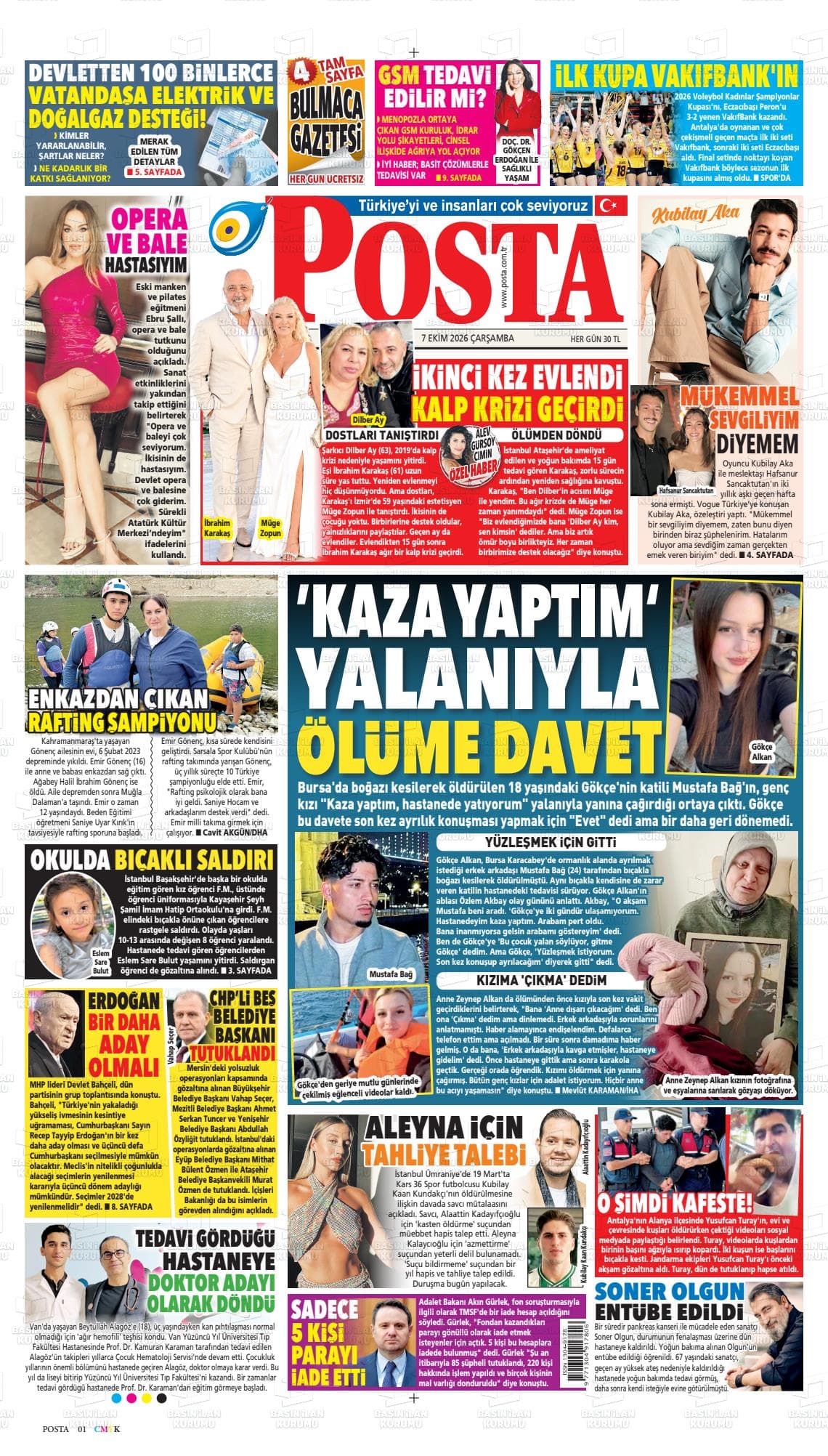 POSTA gazetesi kapağı