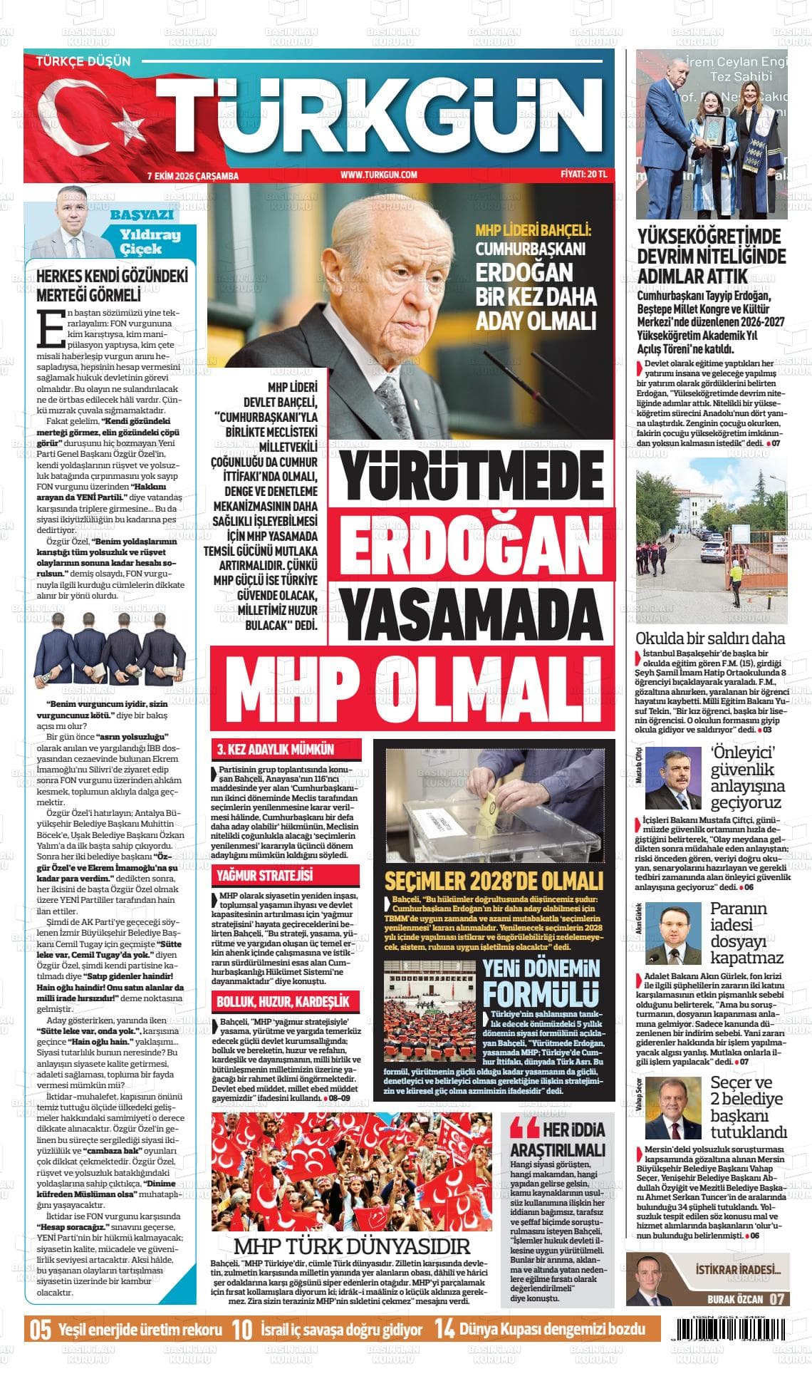 TÜRK GÜN gazetesi kapağı