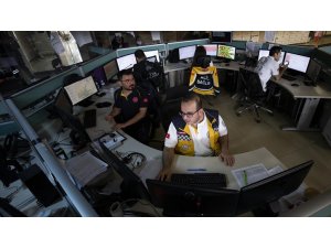 '112 Acil Çağrı Merkezi' çalışanları Kovid-19'dan uzak mesainin sevincini yaşıyor