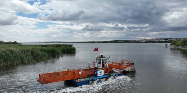 Mogan Gölü'nde temizlik çalışması başlatıldı