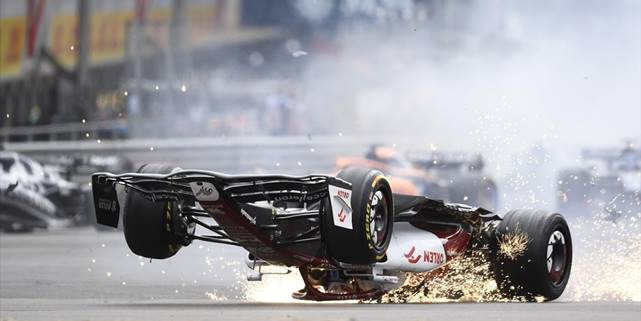 Formula 1'de korkutan kaza