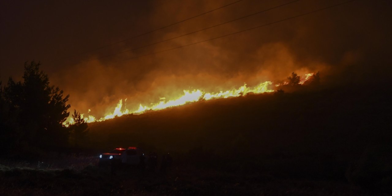 Atina yakınlarında orman yangını