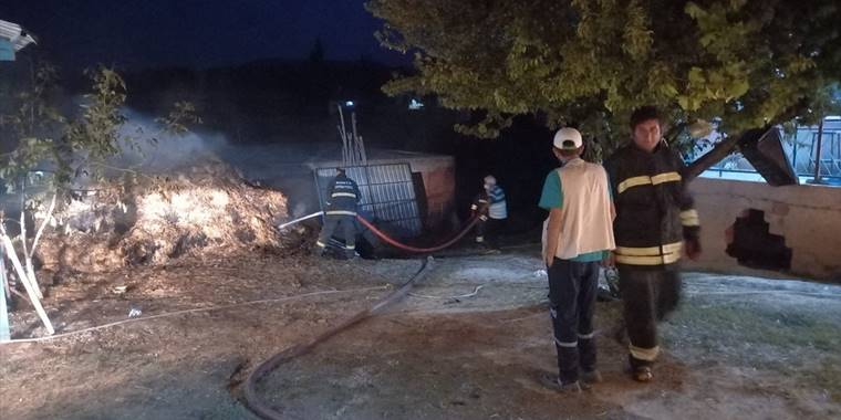 Hüyük'te samanlıkta çıkan yangın söndürüldü