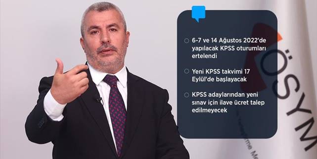 ÖSYM Başkanı Ersoy: 31 Temmuz'da yapılan KPSS oturumları iptal edildi