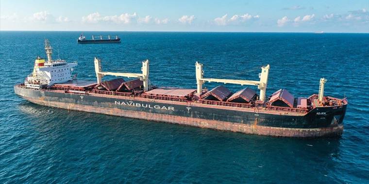 Ukrayna'dan gelen "Rojen" gemisi İstanbul'un kuzeyinde demirledi