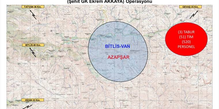 Eren Abluka-32 Şehit Güvenlik Korucusu Ekrem Akkaya Operasyonu başlatıldı