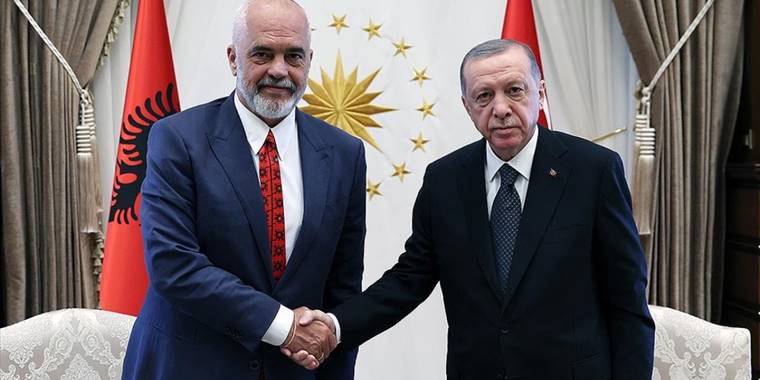 Cumhurbaşkanı Erdoğan Arnavutluk Başbakanı Rama'yı kabul etti