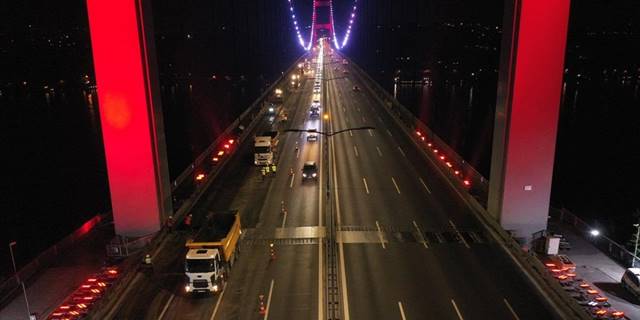 FSM Köprüsü'ndeki asfaltlama çalışması tamamlandı