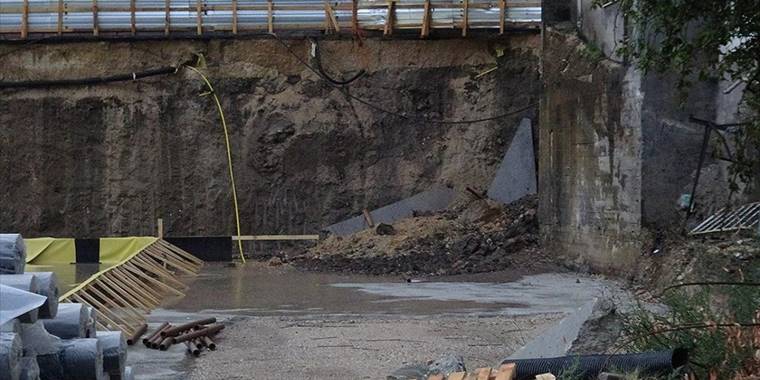 Bolu'da toprak kayması doğal gaz hattını kopardı