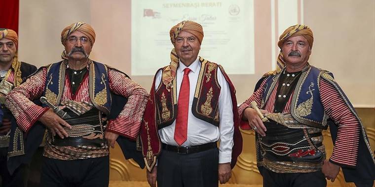 KKTC Cumhurbaşkanı Tatar'a, Ankara'da "Seymenbaşı Beratı" takdim edildi