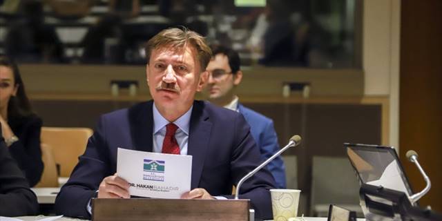 İstanbul Bahçelievler Belediye Başkanı Bahadır, BM'de iklim konulu konferansta konuştu