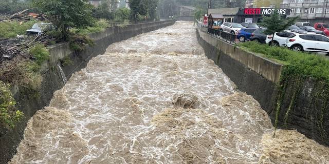 Artvin'de sağanak su baskınlarına neden oldu