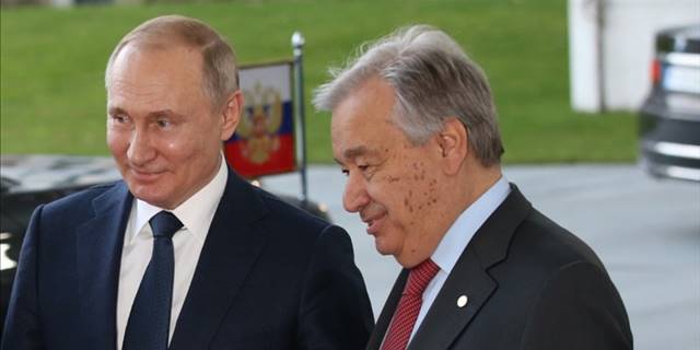 Guterres, Putin'le Tahıl Sevkiyatı Anlaşması'nın genişletilmesini görüştü