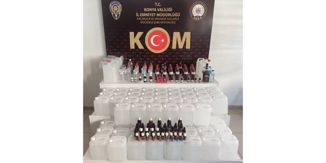 Konya'da kaçak ve sahte içki operasyonunda 5 şüpheli yakalandı