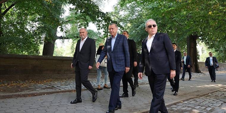 Cumhurbaşkanı Erdoğan, Central Park'ta yürüyüş yaptı