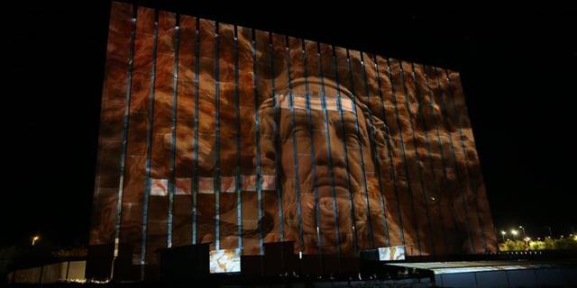 Troya Müzesi'nde '3D Mapping' gösterimi yapıldı