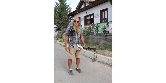 Kudüs'e yürüyerek giden İtalyan Renato Romano Beypazarı'na ulaştı