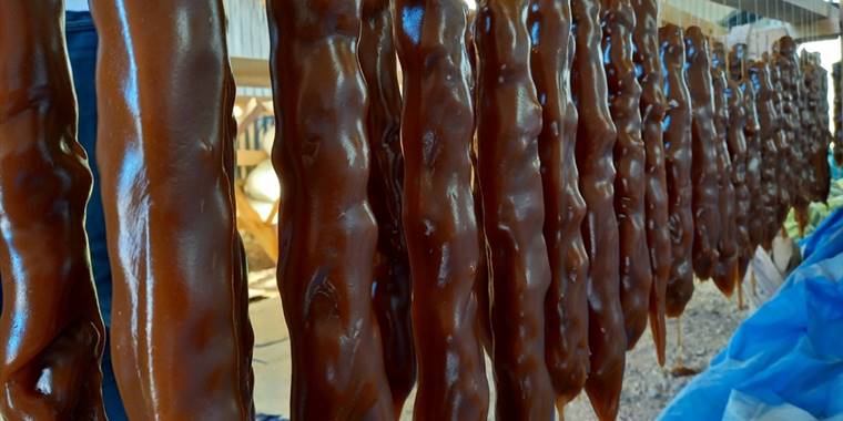 Beypazarı'nda tescil alan cevizli sucuk yapımına başlandı