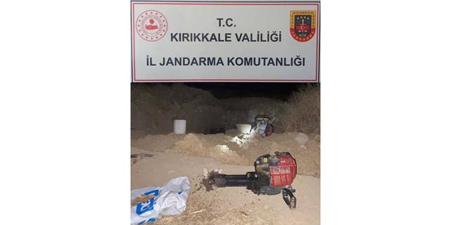 Kırıkkale'de kaçak kazı yapan şüpheli yakalandı