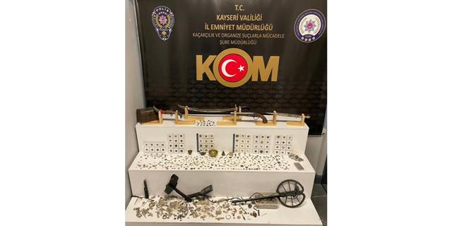 Kayseri'de 651 parça tarihi eser ele geçirildi