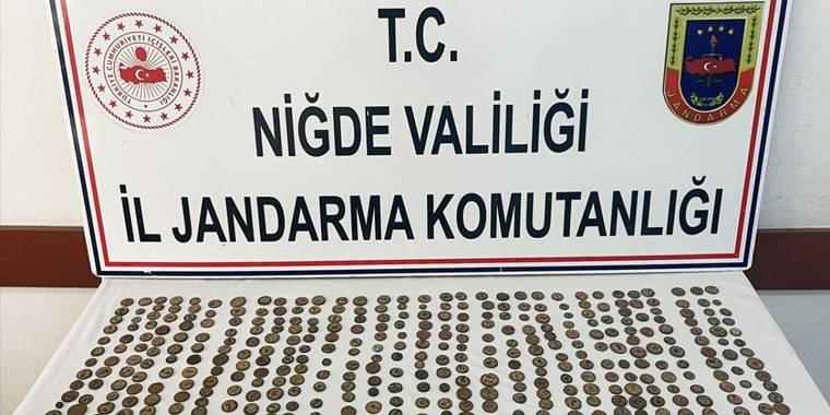 Niğde'de 474 sikke ele geçirildi