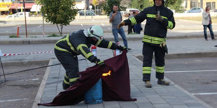 Sivas Numune Hastanesinde yangın tatbikatı yapıldı