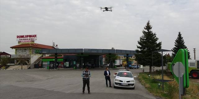 Seydişehir'de dronlu trafik denetimi