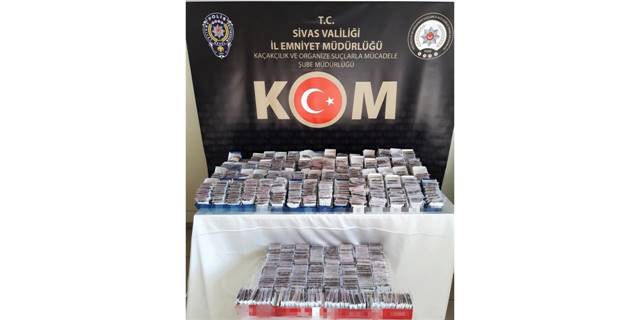 Sivas'ta 18 bin 420 dolu makaron ele geçirildi