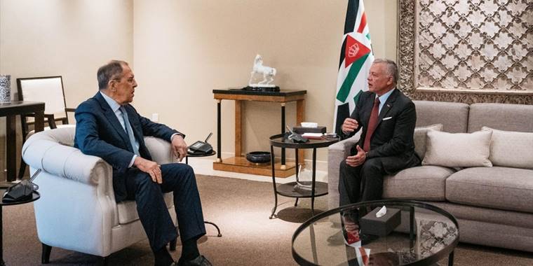 Ürdün Kralı'ndan Lavrov ile görüşmesinde "Suriye krizinde siyasi çözüm" vurgusu