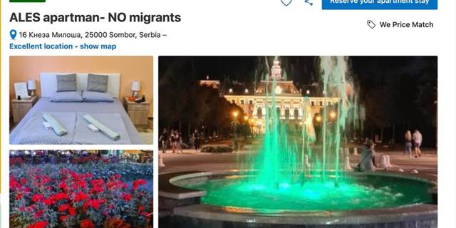 Sırbistan'da günlük konaklama ilanlarında "göçmen karşıtı" ifadeler kullanıldı