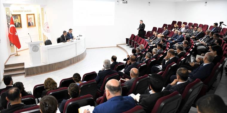 Karaman İl İdare Şube Başkanları toplantısı yapıldı