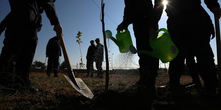 "Milli Ağaçlandırma Günü"nde fidanlar toprakla buluşturuldu