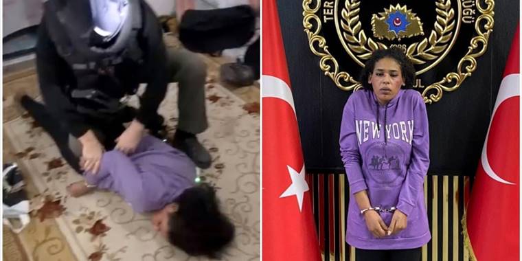 Beyoğlu'ndaki terör saldırısı şüphelisinin yakalanmasına ilişkin görüntüler yayımlandı