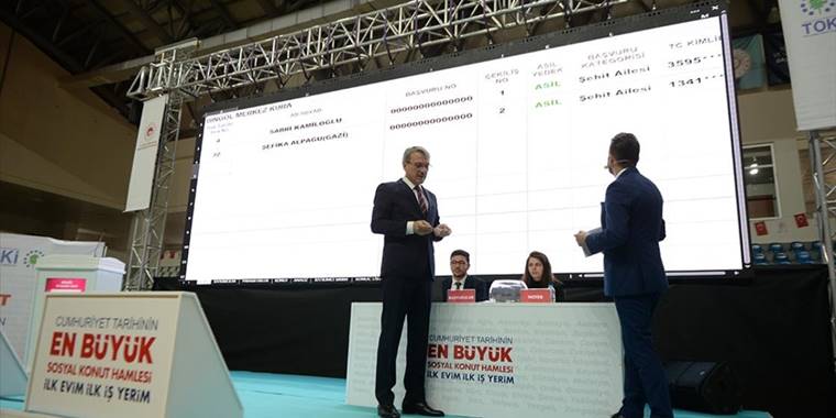 Bingöl ve Gaziantep'te "İlk Evim, İlk İş Yerim Projesi"nde yapılacak konutların kuraları çekildi