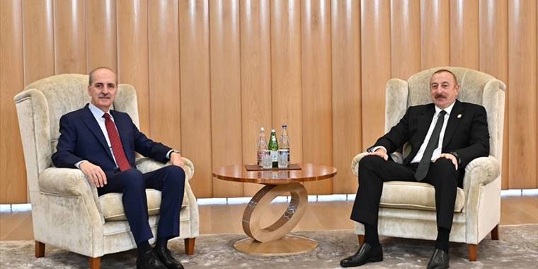 Aliyev, Kurtulmuş'u kabul etti