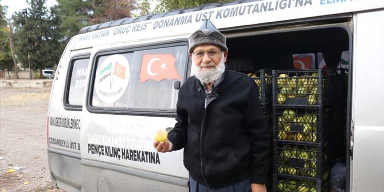 Denizlili çiftçi, Pençe-Kılıç Harekatı'ndaki askerlere elma götürmek üzere yola çıktı