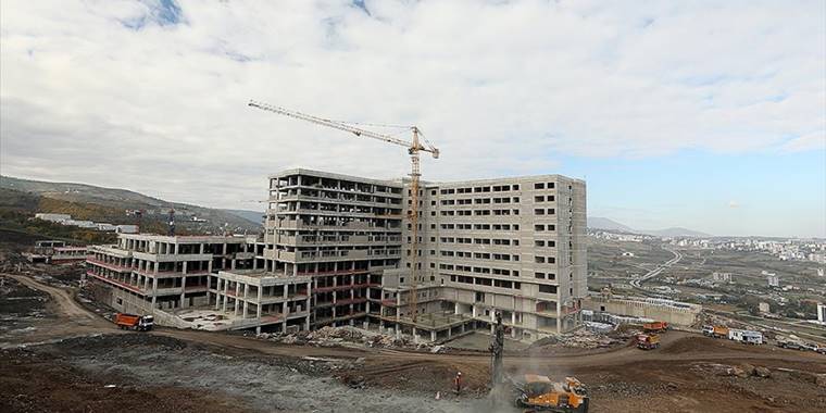 Samsun Şehir Hastanesi'nin inşaatı yükseliyor