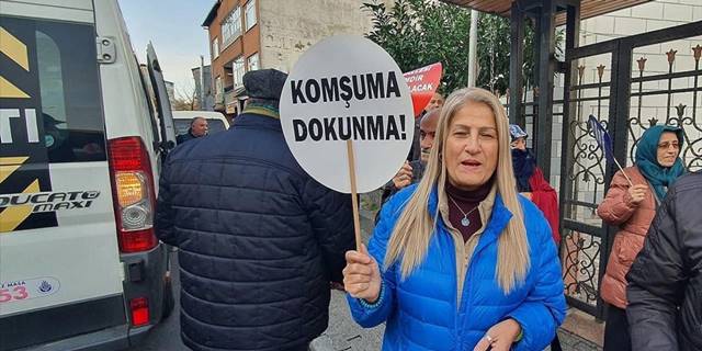 Sarıyer Mahalleler Birliğinden İBB önünde tapu protestosu