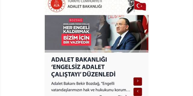 Adalet Bakanlığı, internet sitesi ve UYAP'ı engelliler için özel tasarlardı