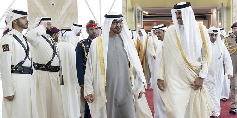 BAE Devlet Başkanı ile Katar Emiri bölgesel gelişmeleri görüştü