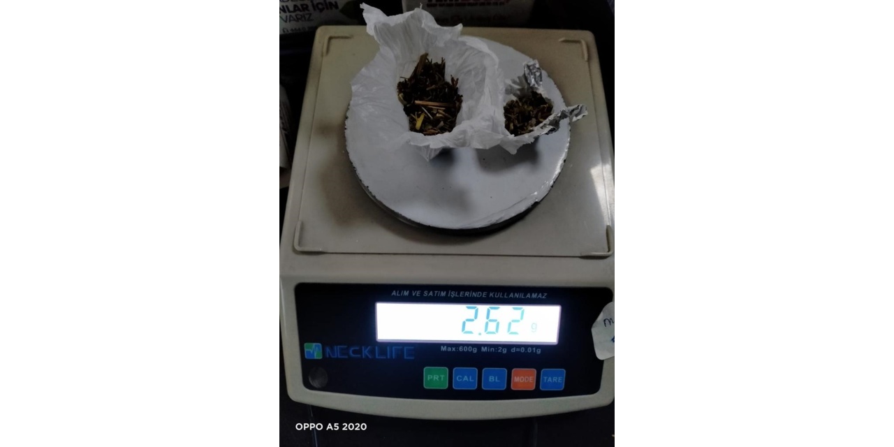 Kayseri'de uyuşturucuyla yakalanan şüpheli gözaltına alındı