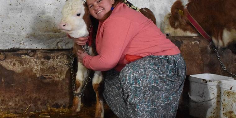 Kadın girişimci, devlet desteğiyle çiftlik kurdu