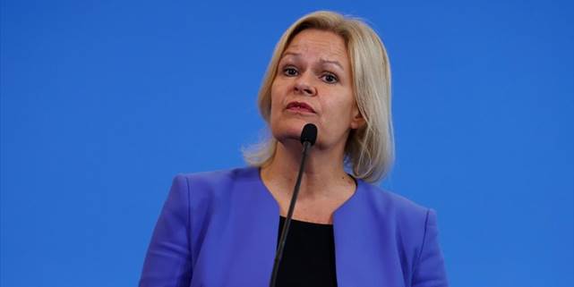 Almanya İçişleri Bakanı Faeser: Devlet düşmanlarına karşı sert duruşumuzu sürdüreceğiz