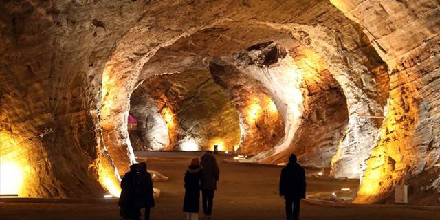 Iğdır'ın tuz mağaraları FPV dronla görüntülendi