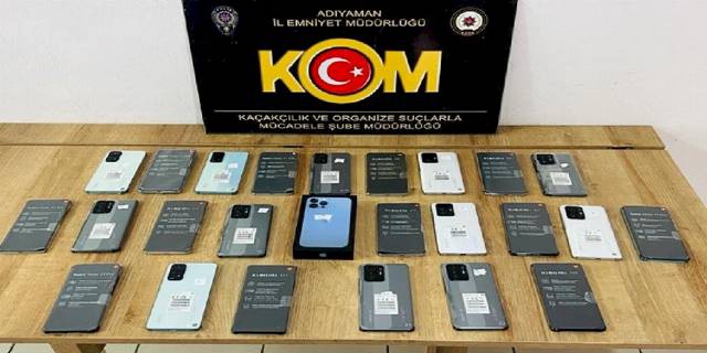 Adıyaman'da gümrük kaçağı telefonlara el konuldu
