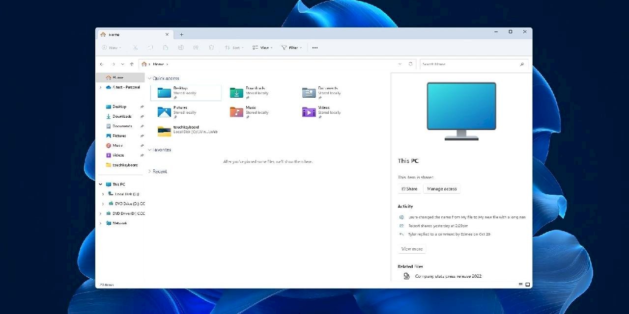 Modern Tasarıma Sahip Yeni Windows 11 Dosya Gezgini Görüntülendi