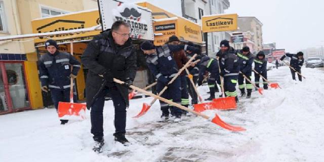 Nevşehir Belediyesi'nden karla mücadele