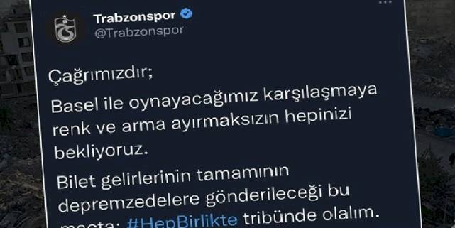Futbol camiasından Trabzonspor'un çağrısına destek!