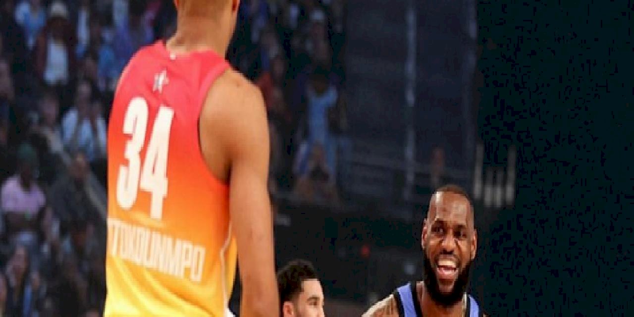 NBA All-Star maçında gülen Giannis Antetokounmpo'nun takımı!