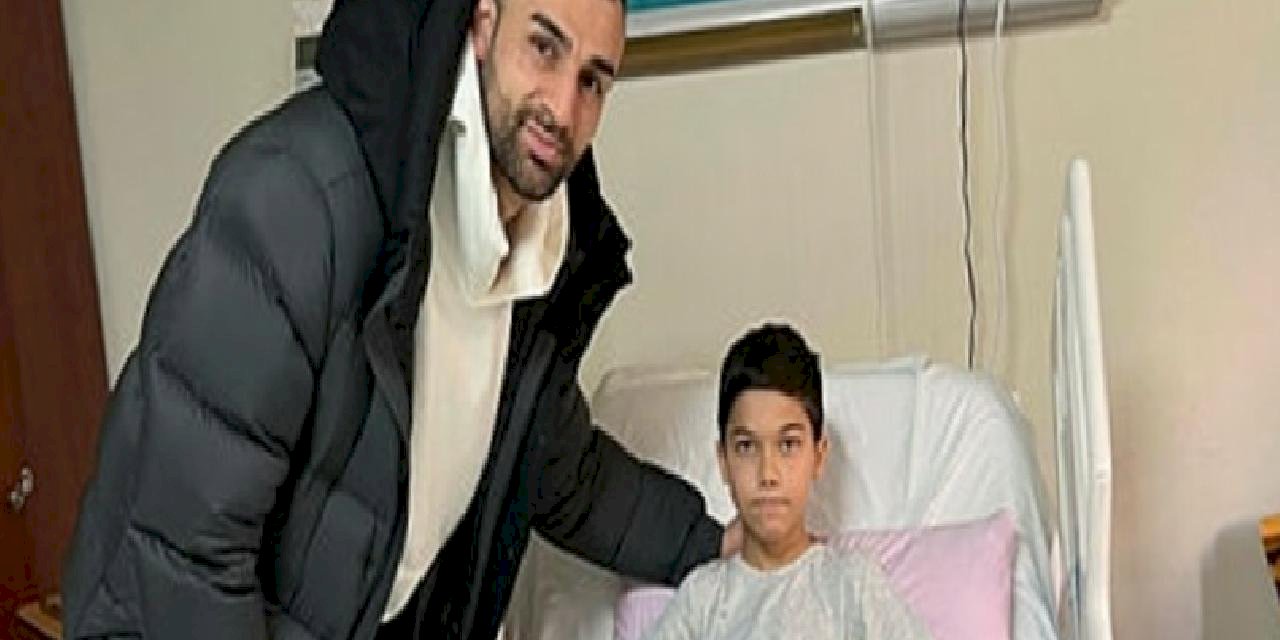 Fenerbahçeli Serdar Dursun depremzede Ömer'i ziyaret etti!